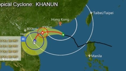 В Гонконге объявили штормовое предупреждение из-за тайфуна "Ханун"