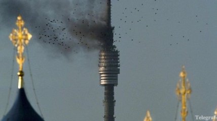 В Москве горит Останкинская башня 