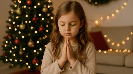 Дівчинка молиться