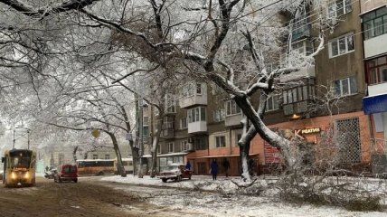 Обрушившийся на Одессу снегопад наломал дров и парализовал движение в городе: фото и карта пробок