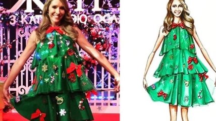 Катя Осадчая опубликовала лучшие детские копии своего новогоднего платья  