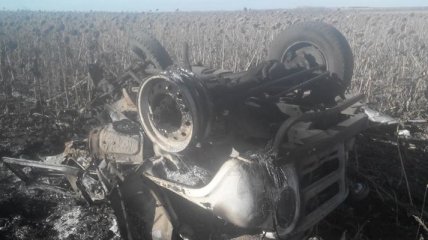 В сети показали авто, в котором подорвался украинский пограничник 