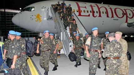 На родину вернулись 175 украинских военных отряда Миссии ООН в Либерии