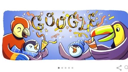 Google отметил дудлом Канун Нового года