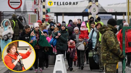 Украинские беженцы в Польше, март 2022 года