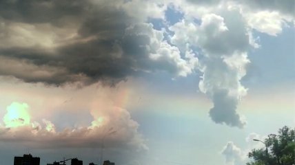 Необычную радугу видели на Киевщине и Днепропетровщине