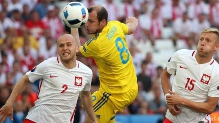 Результат матча Украина - Польша 0:1:украинцы так и не сумели забить на Евро-2016