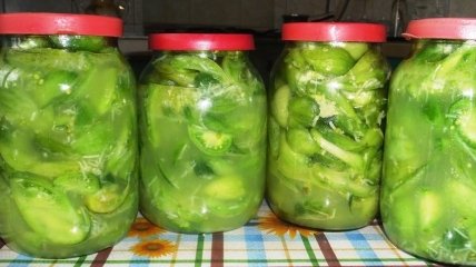 Помидоры зеленые закусочные – кулинарный рецепт