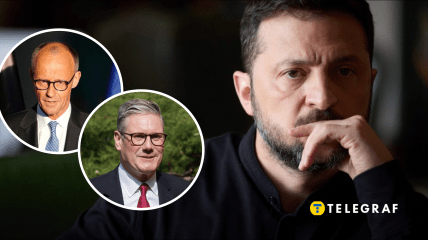 Фрідріх Мерц, Кір Стармер та Володимир Зеленський