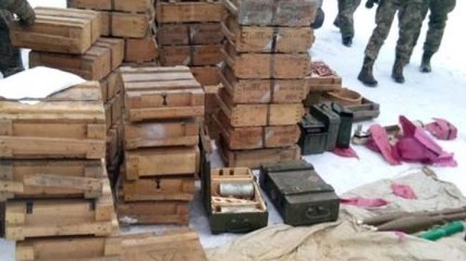 В Донецкой области обнаружен огромный тайник с боеприпасами