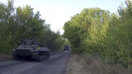 Огромная колонна войск РФ под Луганском (Видео)