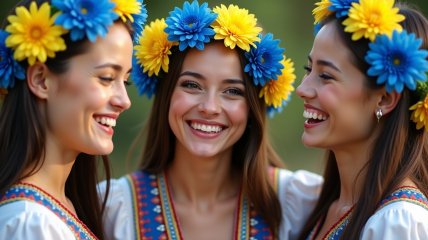 Украинки смеются