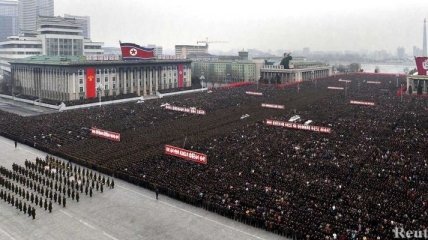 В КНДР прошел митинг в поддержу испытания атомной бомбы  
