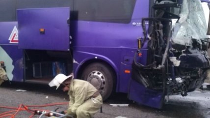 На Киевщине столкнулись автобус и грузовик