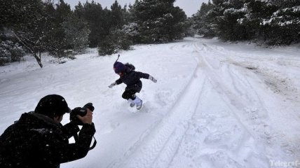 Столицу Греции впервые в этом году завалило снегом