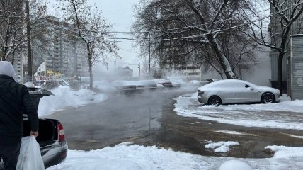 Прорыв теплотрассы в Москве