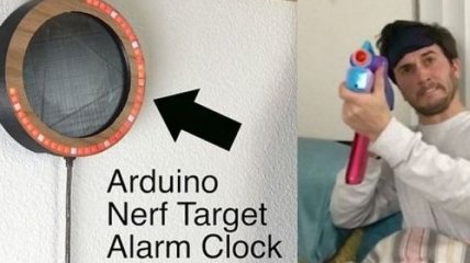 Инженер создал будильник, который можно расстрелять (Видео) 