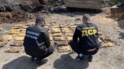 В Лисичанске нашли схрон боевиков с 210 кг взрывчатки