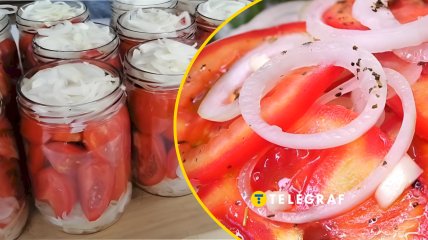 Десертные помидоры с луком
