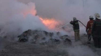 Пожар на заводе в Днепропетровской области, пострадавших нет (Видео)