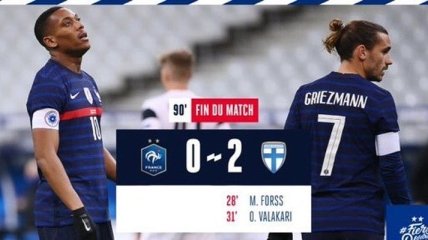 Франция за три минуты сенсационно проиграла Финляндии (видео)