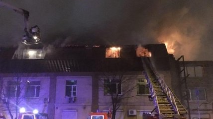 В Киеве произошел пожар в офисном здании