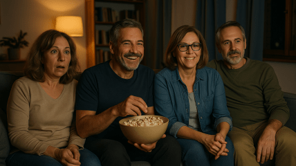 Люди дивляться фільм