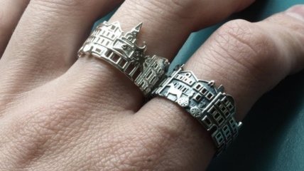 Драгоценные кольца с городскими пейзажами (Фото)