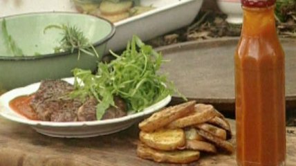 Стейк с хрустящим картофелем