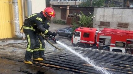 Пожар в Киеве: на Лукьяновке загорелся ресторан (Видео)
