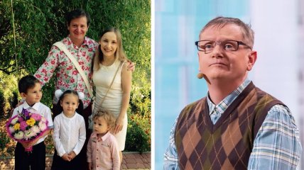 Євген Сморигін з дружиною та дітьми
