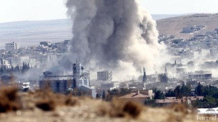Международная коалиция против ИГ нанесла серию авиаударов по Кобани
