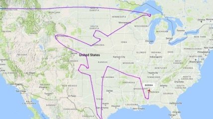 Boeing нарисовал гигантский лайнер над США