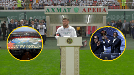 Роналдиньо поздравлял Путина с юбилеем во время матча с Кадыровым