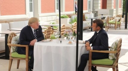 Макрон и Трамп встретились перед саммитом G7