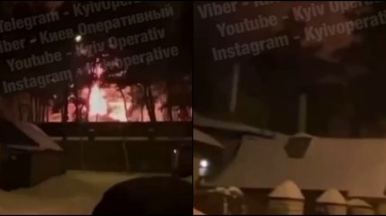 В элитном районе Киева произошел масштабный пожар: подробности (видео)