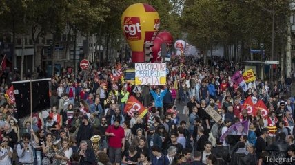 Во Франции проходит акция протеста против трудовой реформы