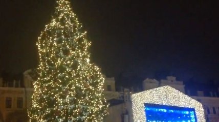 На Софийской площади открыли главную елку страны