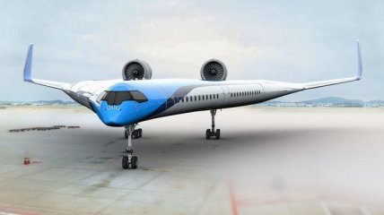 Авиакомпания KLM показала концепт V-образного авиалайнера