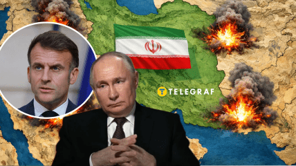 Эммануэль Макрон и Владимир Путин