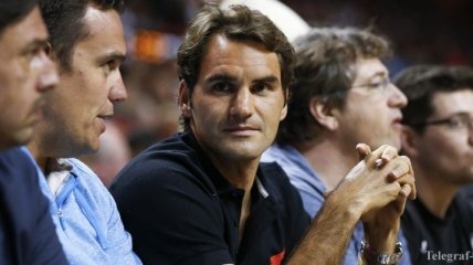 Федерер посетил матч "Майами Хит"