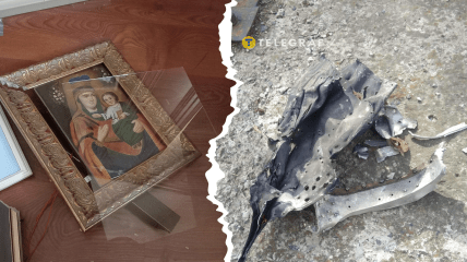 Ікона та уламок снаряда