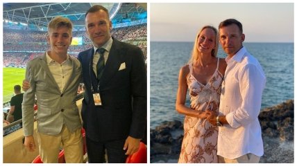 Андрій Шевченко з дружиною Крістен Пазік та сином Крістіаном