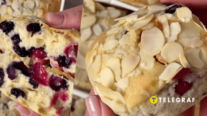 Пухкі кекси з ягодами