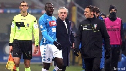 Анчелотти требовал остановить матч с Интером из-за расистских выкриков в сторону Кулибали
