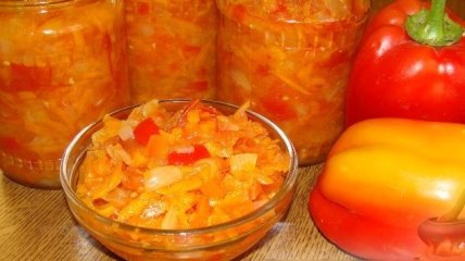 Овощной салат с чесноком на зиму
