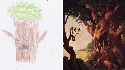 Детские рисунки монстров во взрослом исполнении (Фото)