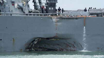Столкновение эсминца с танкером: обнаружили тела моряков