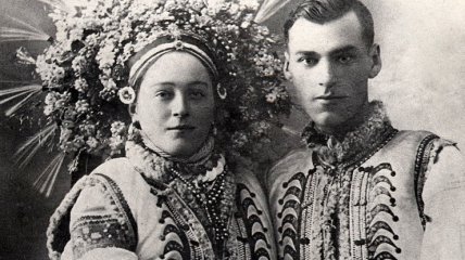 Весільна пара. Івано-Франківська область, село Корнич, 1933 рік