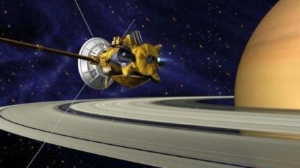 Получен снимок тени Сатурна на кольцах планеты